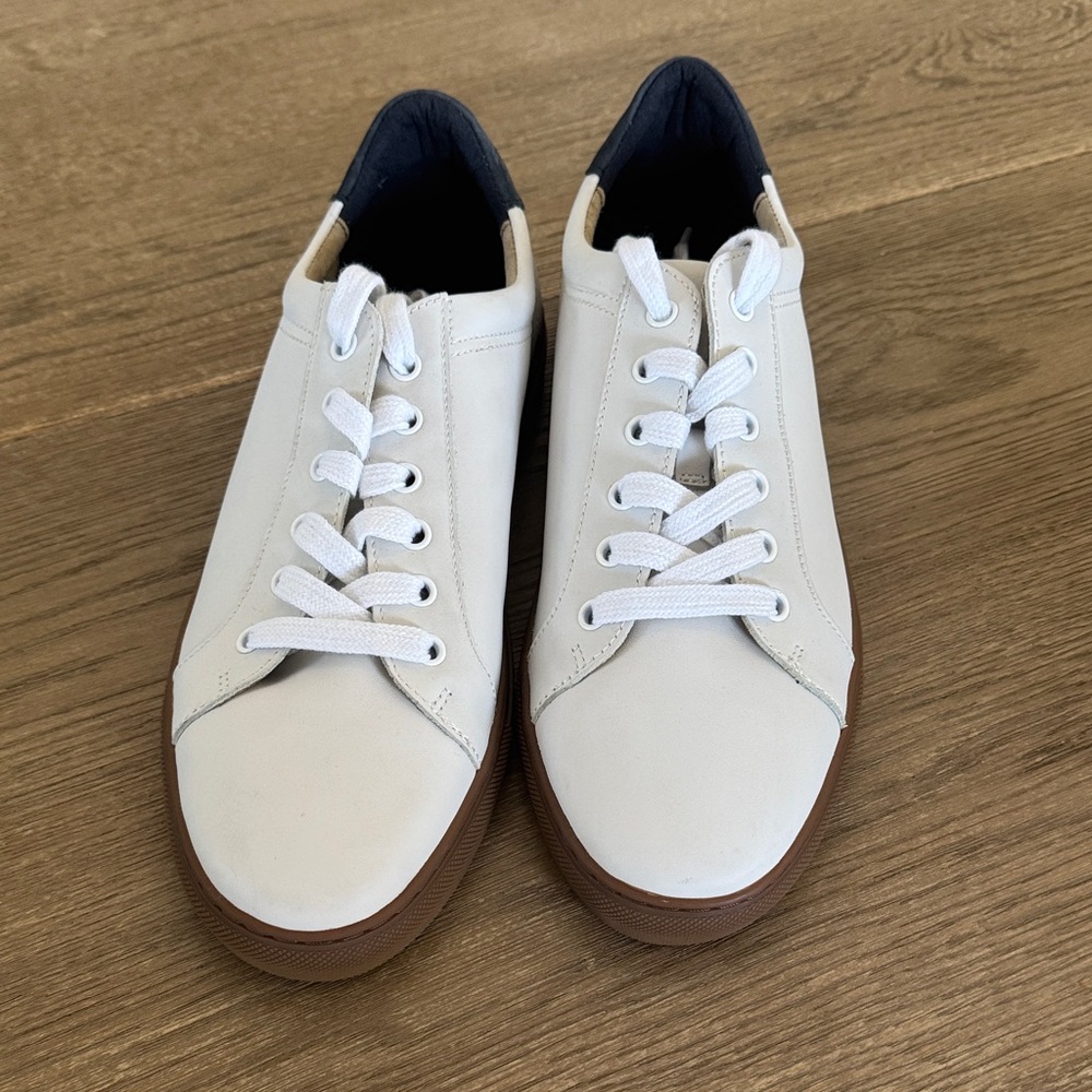 Banana Republic White Sneakers with Brown Sole